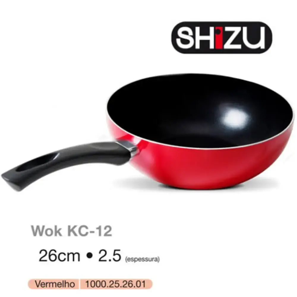 Wok 2.5 26cm Vermelho S/tampa
