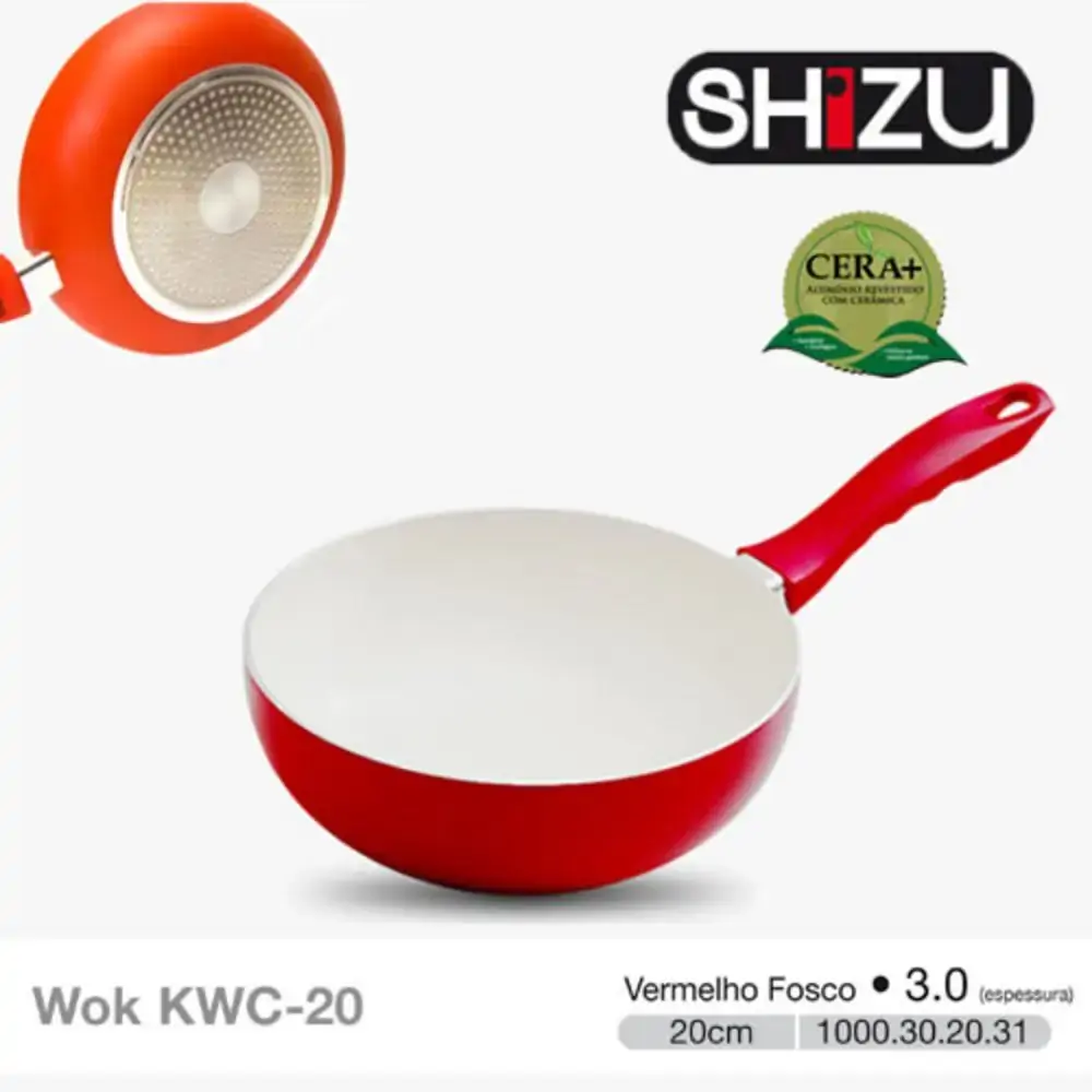 Wok 3.0 20cm Ceramica Verm S/tampa