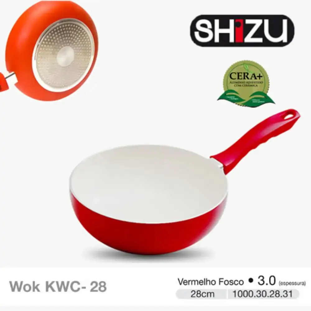 Wok 3.0 20cm Ceramica Verm S/tampa.