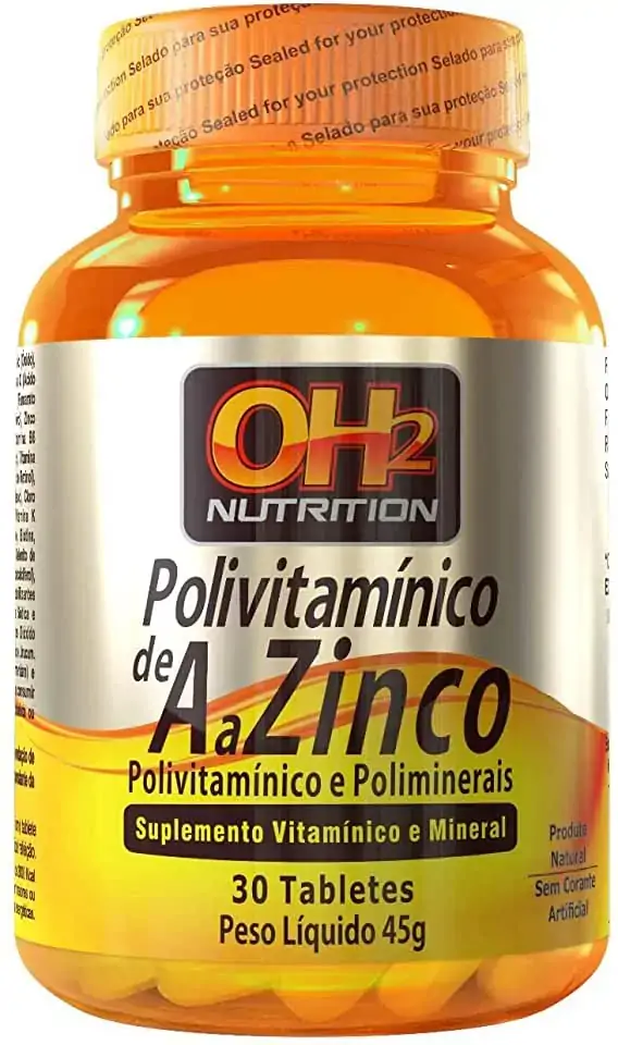 Polivitamínico De A A Zinco 30 Tabletes Revestidos Oh2 Nutrition