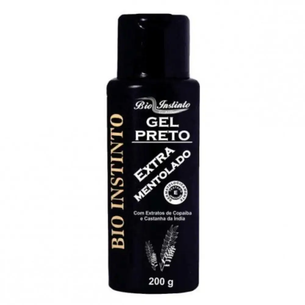 Bio Instinto Gel Preto Extra Mentolado 200g