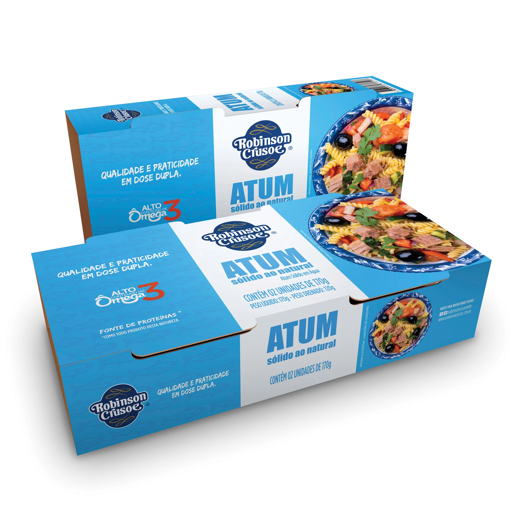 Pack Atum Sólido Ao Natural Robinson Crusoe Lata 2 Unidades 120g Cada