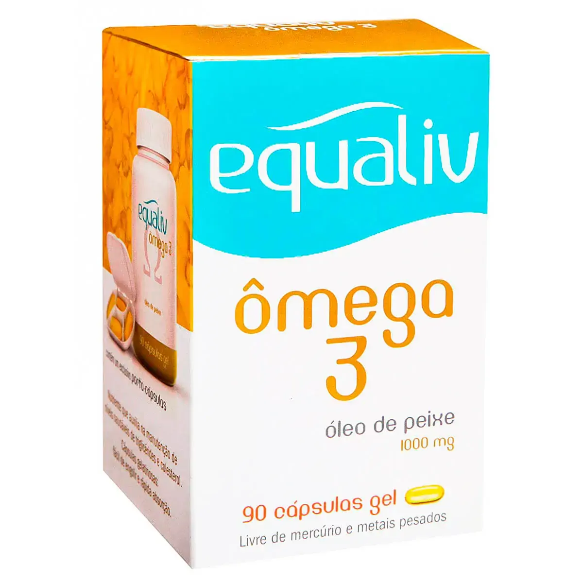 Ômega 3 1000mg Livre de Metais Pesados (90 Cáps) - Equaliv