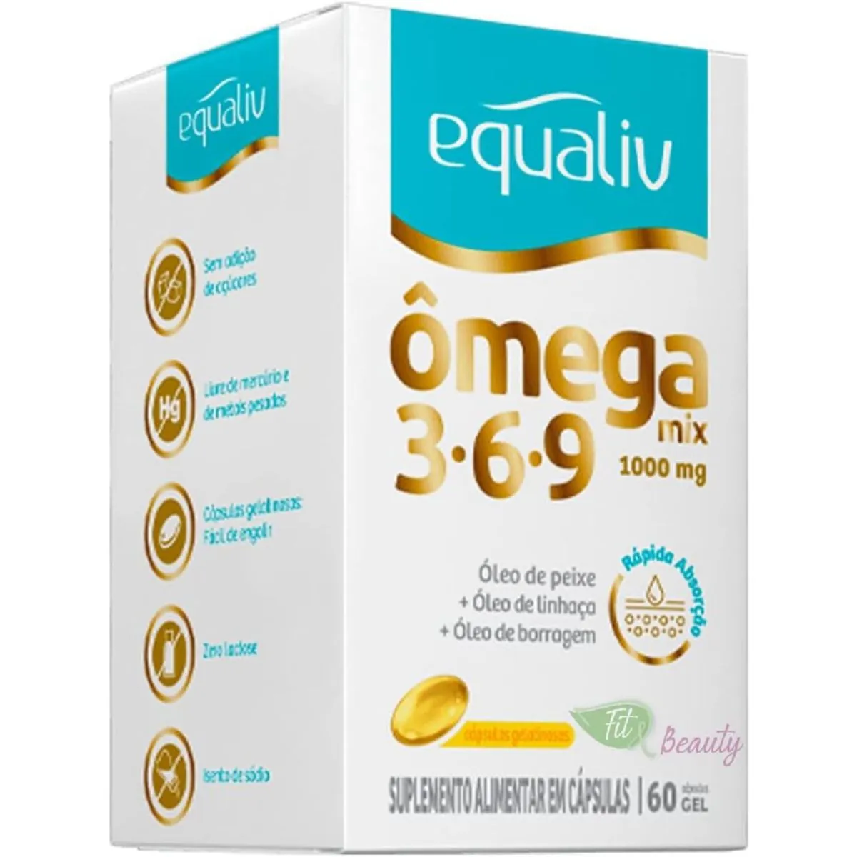 Ômega 3 Mix 3-6-9 1000mg Equaliv 60 cápsulas