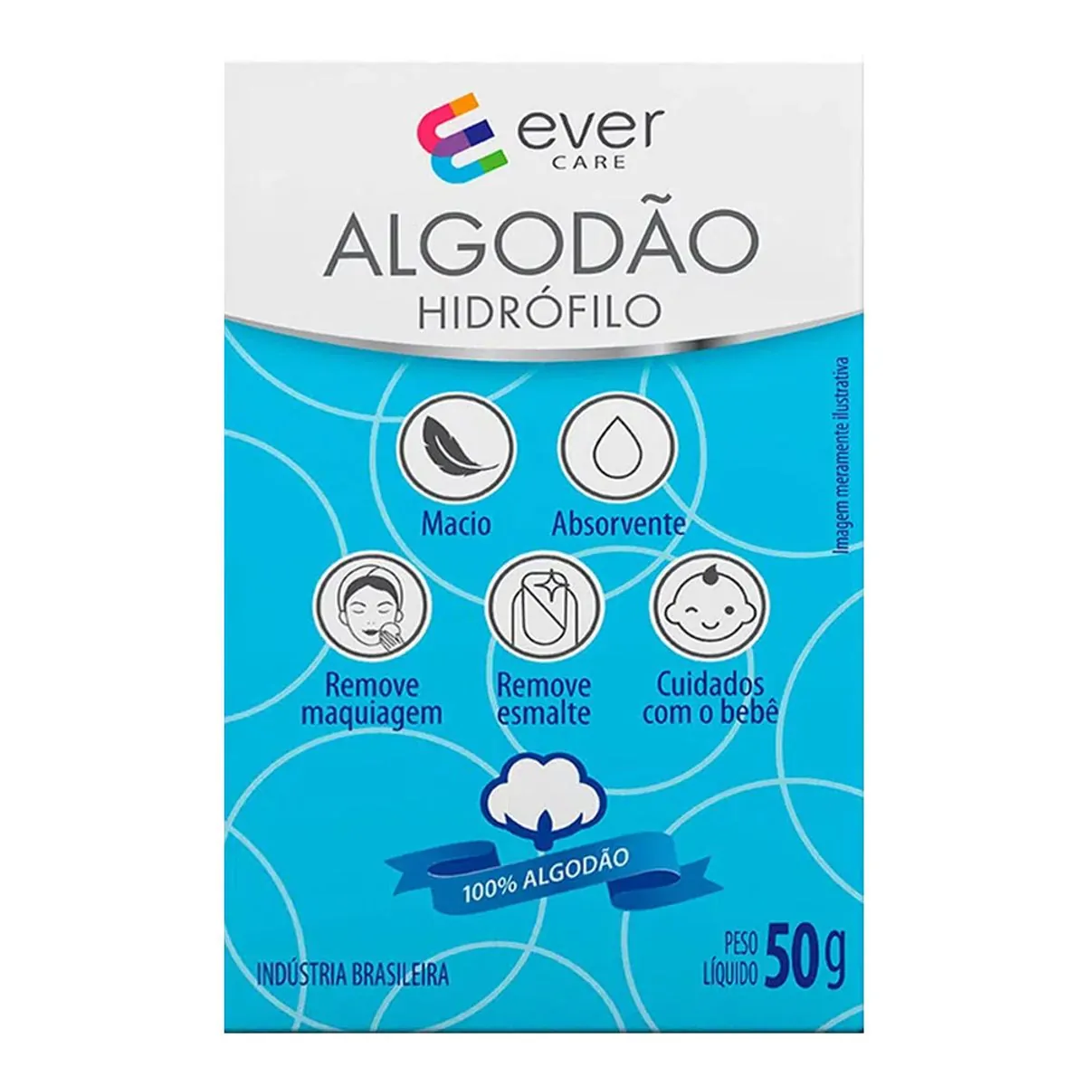 Algodão Hidrófilo Ever Care 50g