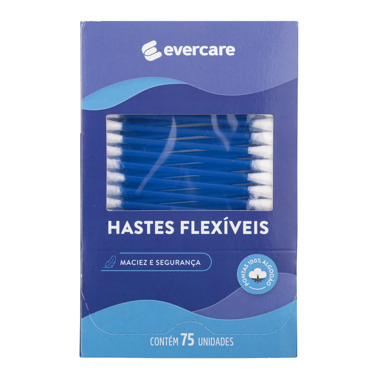 Hastes Flexíveis Ever Care 75 Unidades