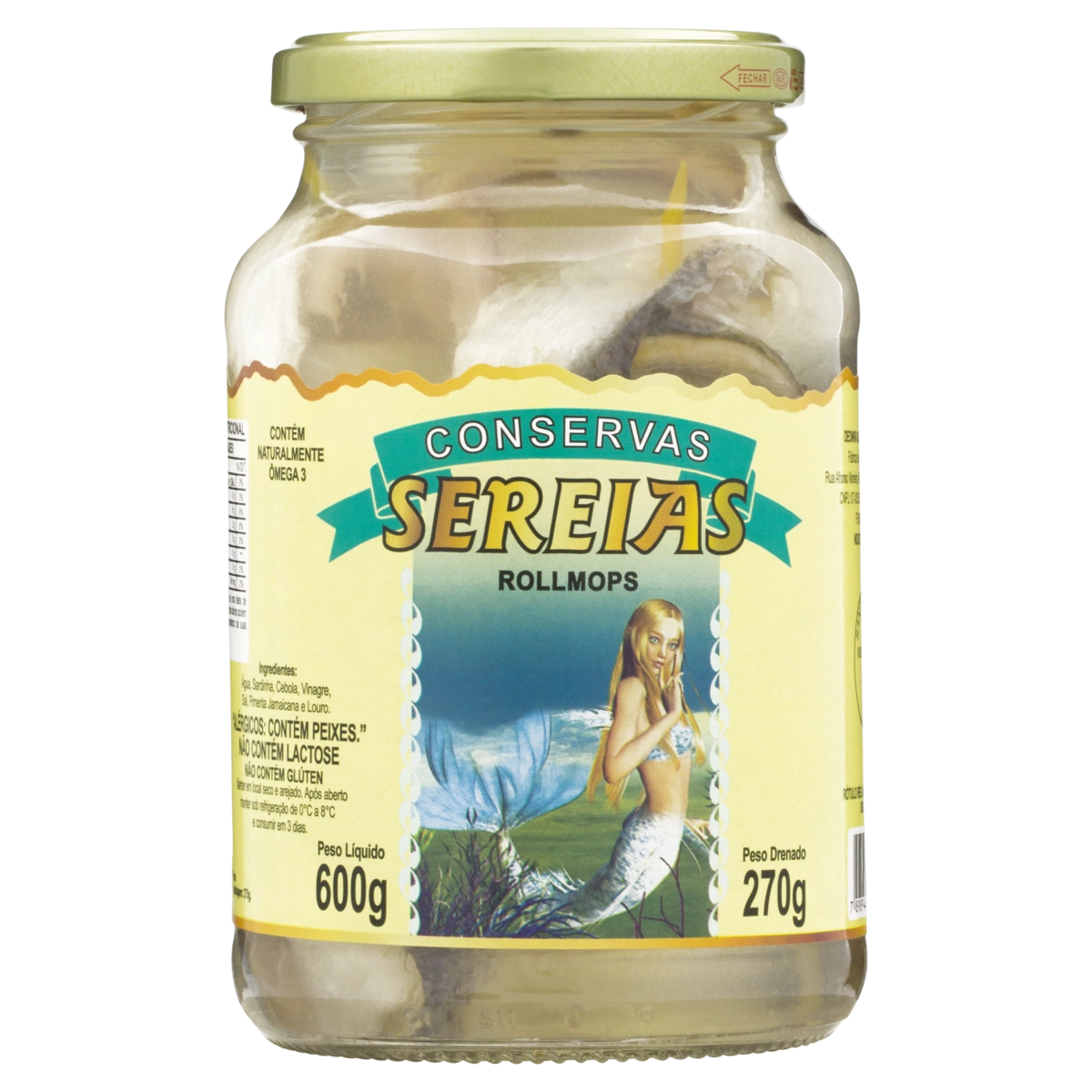 Rollmops Em Conserva Sereias Vidro 270g
