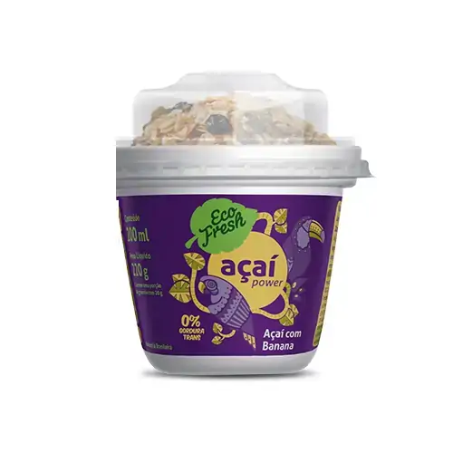 Sorbet Com Granola Açaí Com Guaraná E Banana Eco Fresh Pote 220g