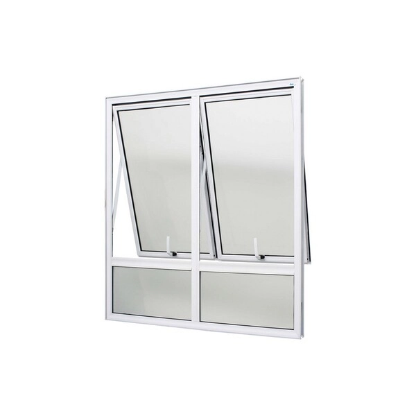 Janela Maxim-ar Alumínio Branco 120x120x5,3cm Com Fixo Inferior Jap Perfecta Max