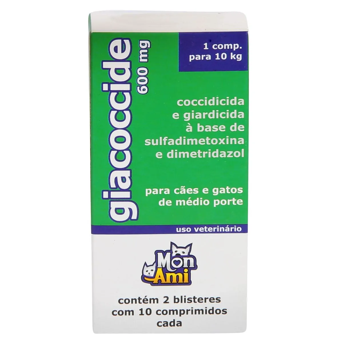 Antimicrobiano para Cães e Gatos Giacoccide Mon Ami 600mg