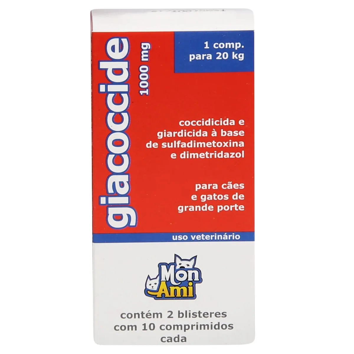 Antimicrobiano para Cães e Gatos Giacoccide Mon Ami 1000mg