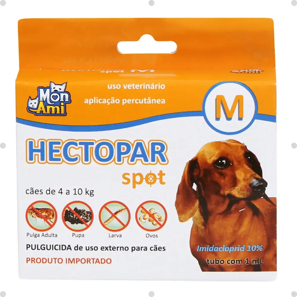Antipulgas Hectopar Spot 1ml Cães de 4 a 10kg