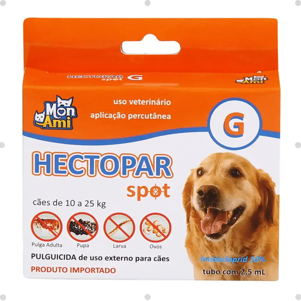Antipulgas Hectopar Spot 2,5ml Cães de 10 a 25kg