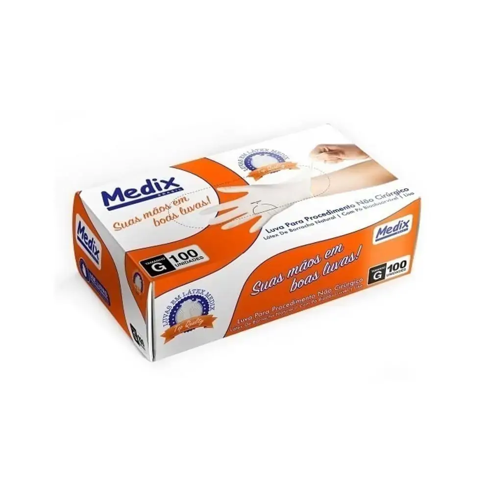 Luva De Latex Para Procedimento G Cx C/100 Medix