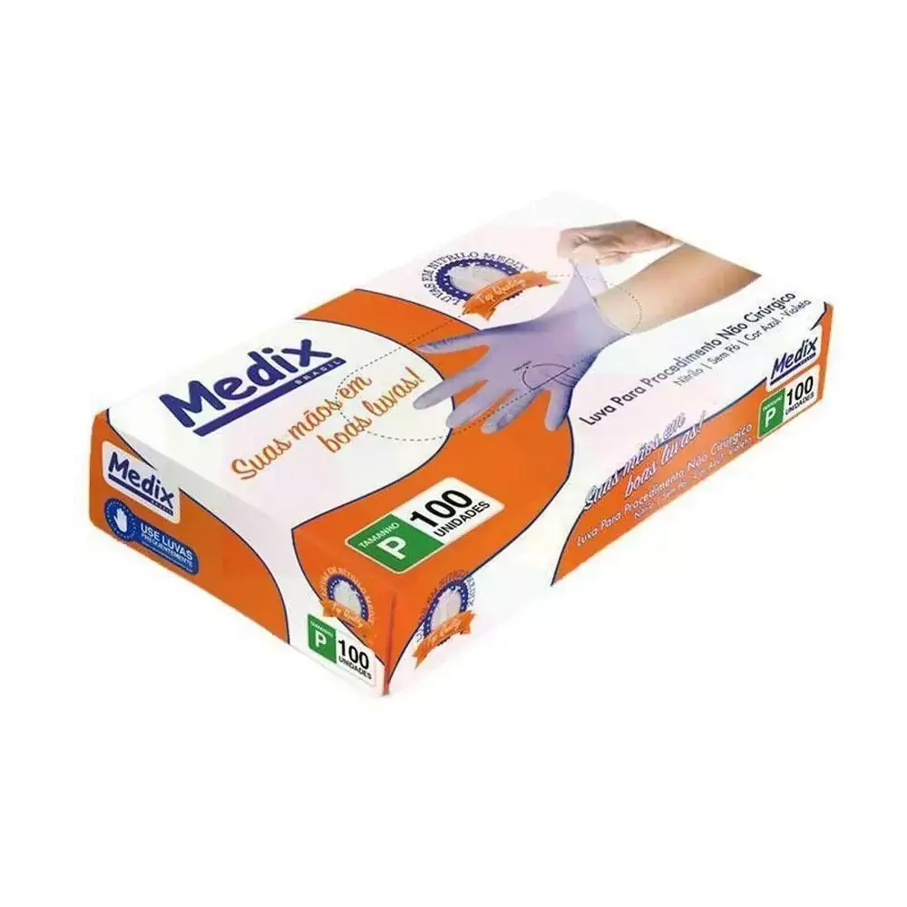 Luva Procedimento Nitrilica Medix Lilás Tamanho P