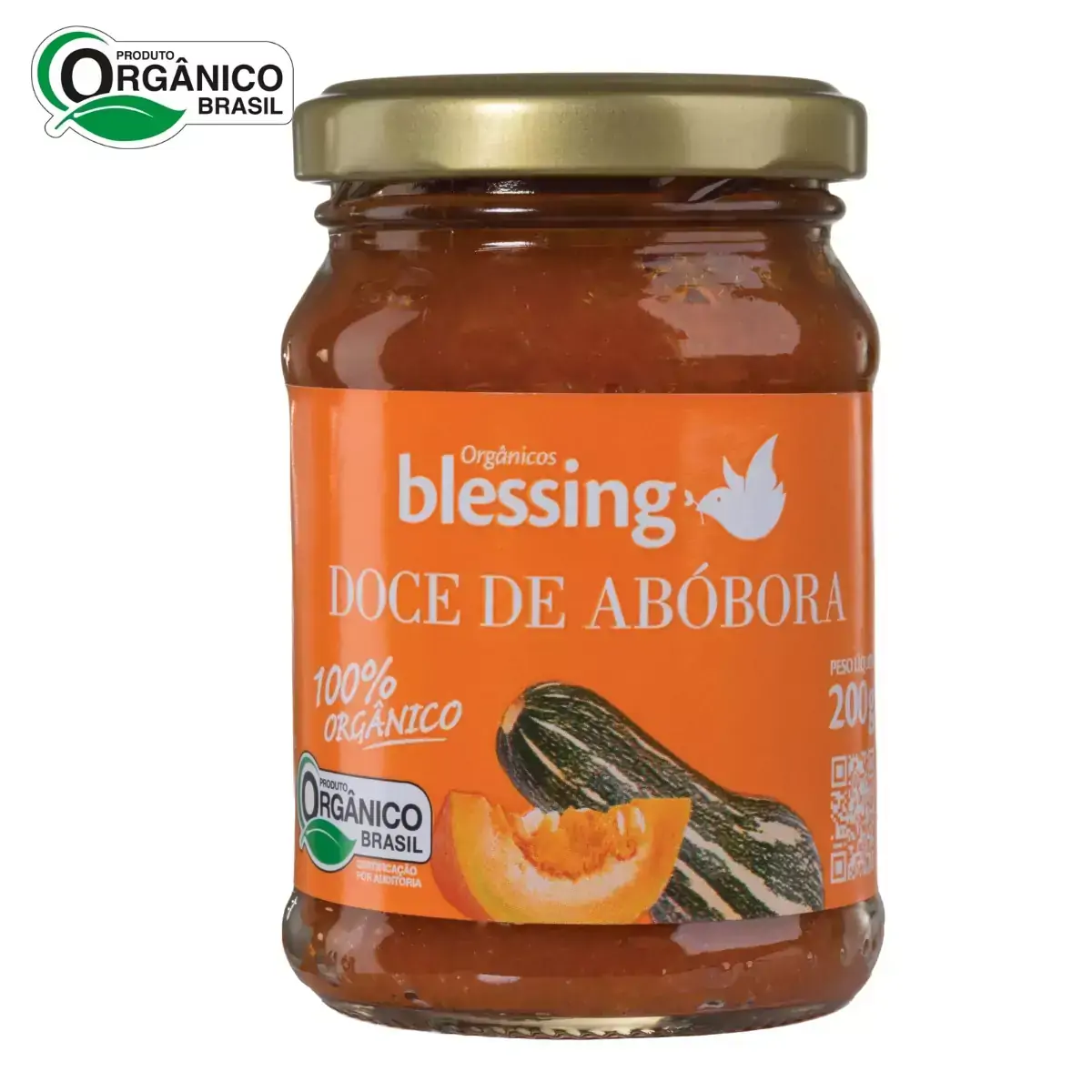 Doce de Abóbora Orgânico com Cravo Blessing pote 200 gramas