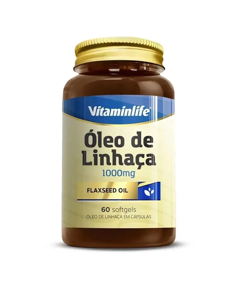 Oleo de Linhaça  de 1000mg  com 60 Capsulas  Vitaminlife