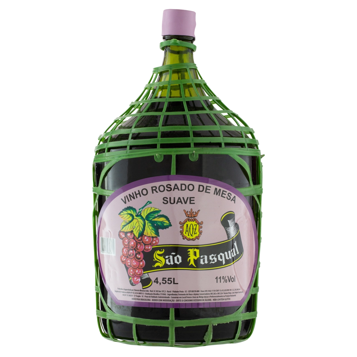 Vinho Brasileiro Rosado Suave São Pasqual Garrafão 4,55l
