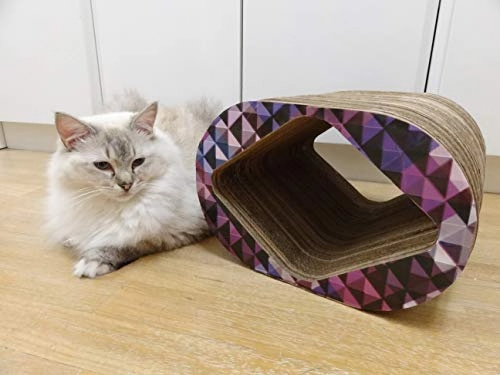 Arranhador Pet Games Cat Box Mini Quadriculado Rosa