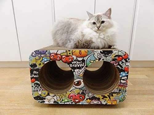 Arranhador Pet Games Cat Box Duplo Redondo Grafite