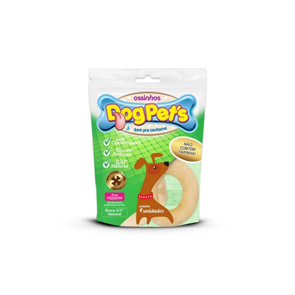 Petisco Dog Pets Rosca 3/5 Natural 200 G