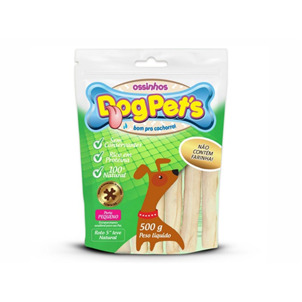 Petisco Dog Pets Rolo Leve 5 Natural 500 G