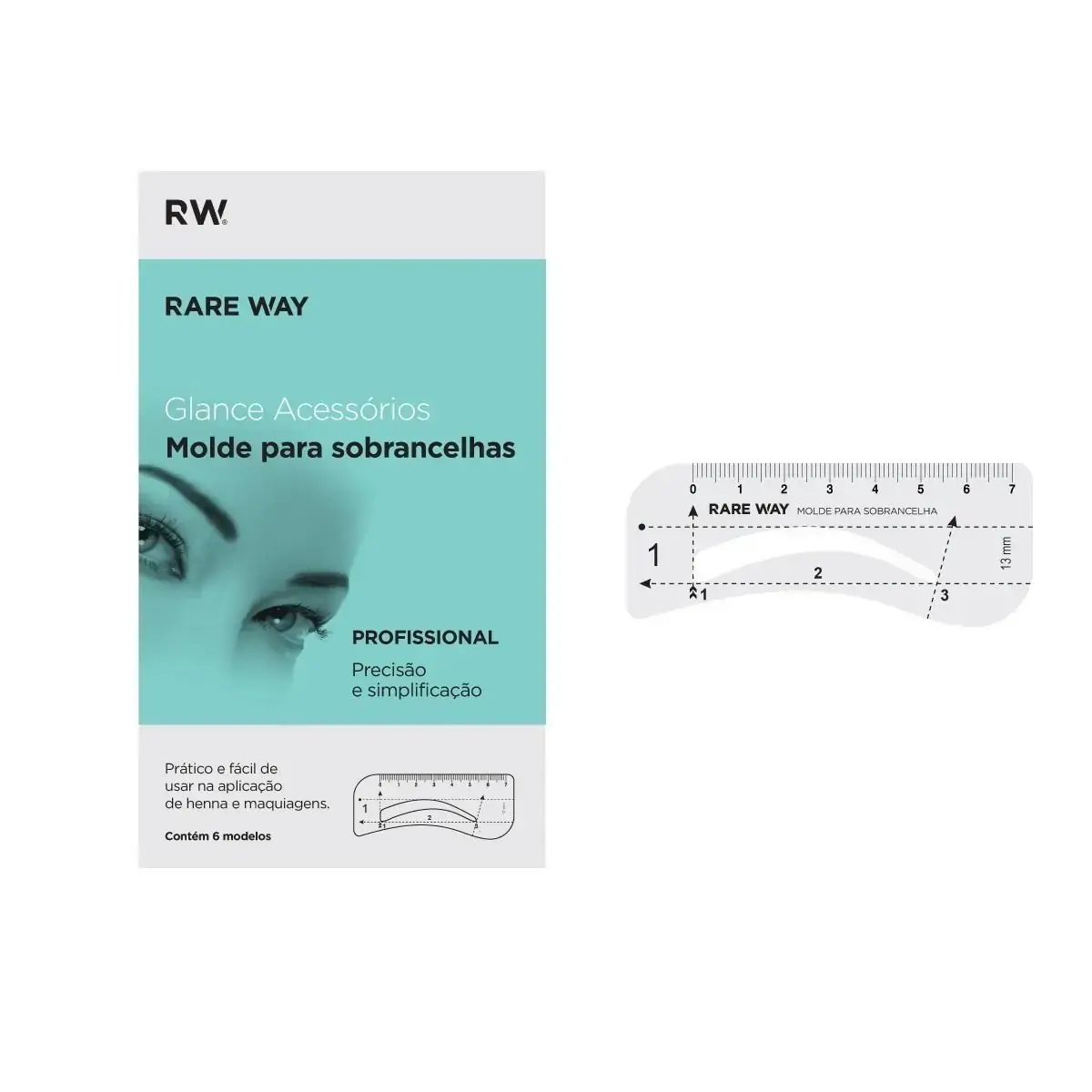 Henna P/sobrancelha Rw Glance Molde Prof. Para Sobrancelhas Mod6 1un