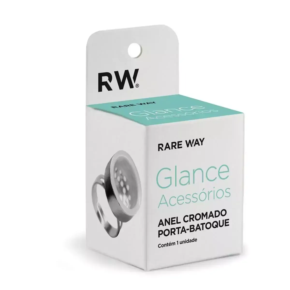 RARE WAY ANEL CROMADO PORTA BATOQUE GLANCE ACESSÓRIOS