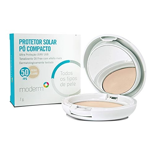 Moderm Prot Solar Po Compacto Base Claro Fps 50 7g