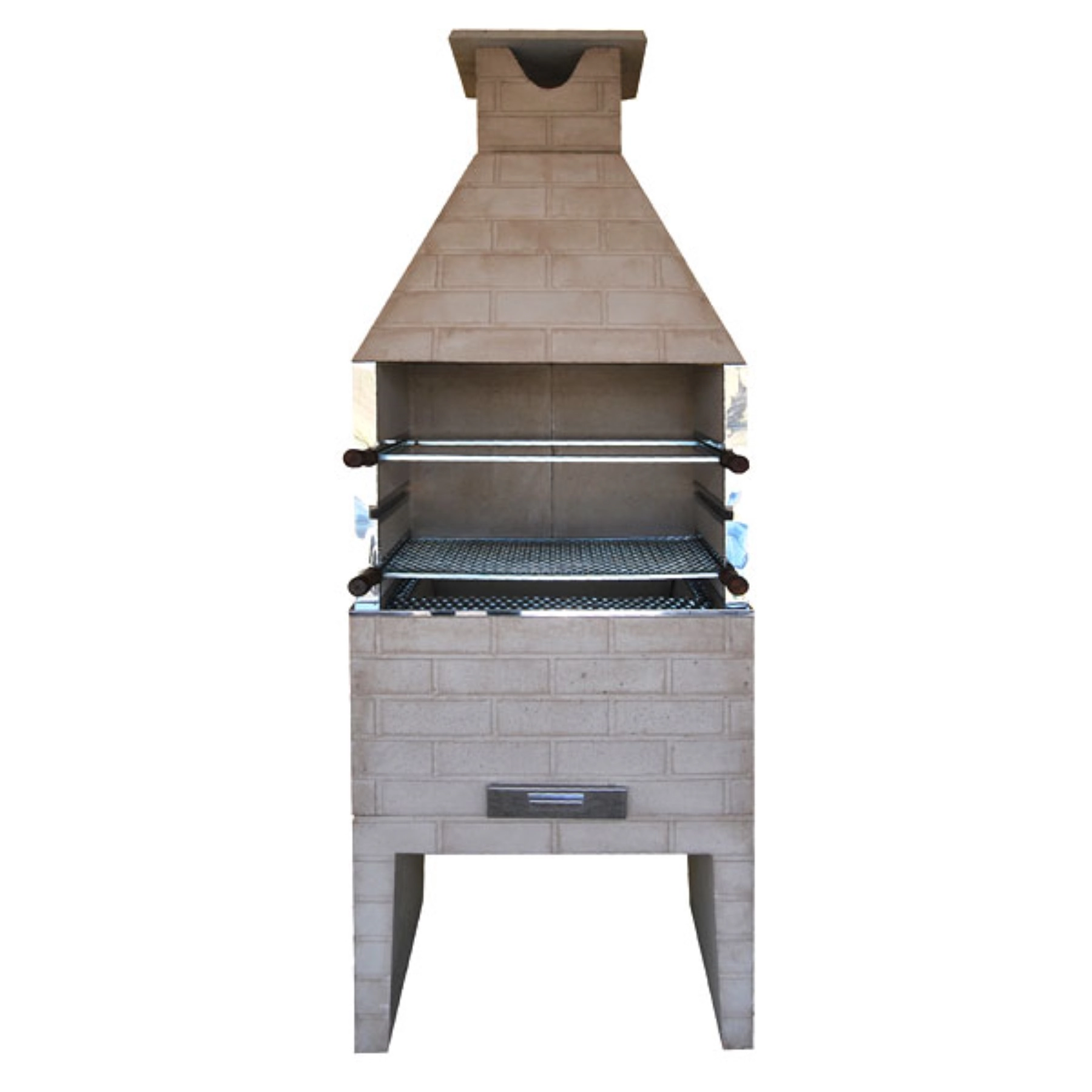 Churrasqueira Pré-Moldado Concreto Refratário Estilo 74cm 17 peças Atacadão Lazer