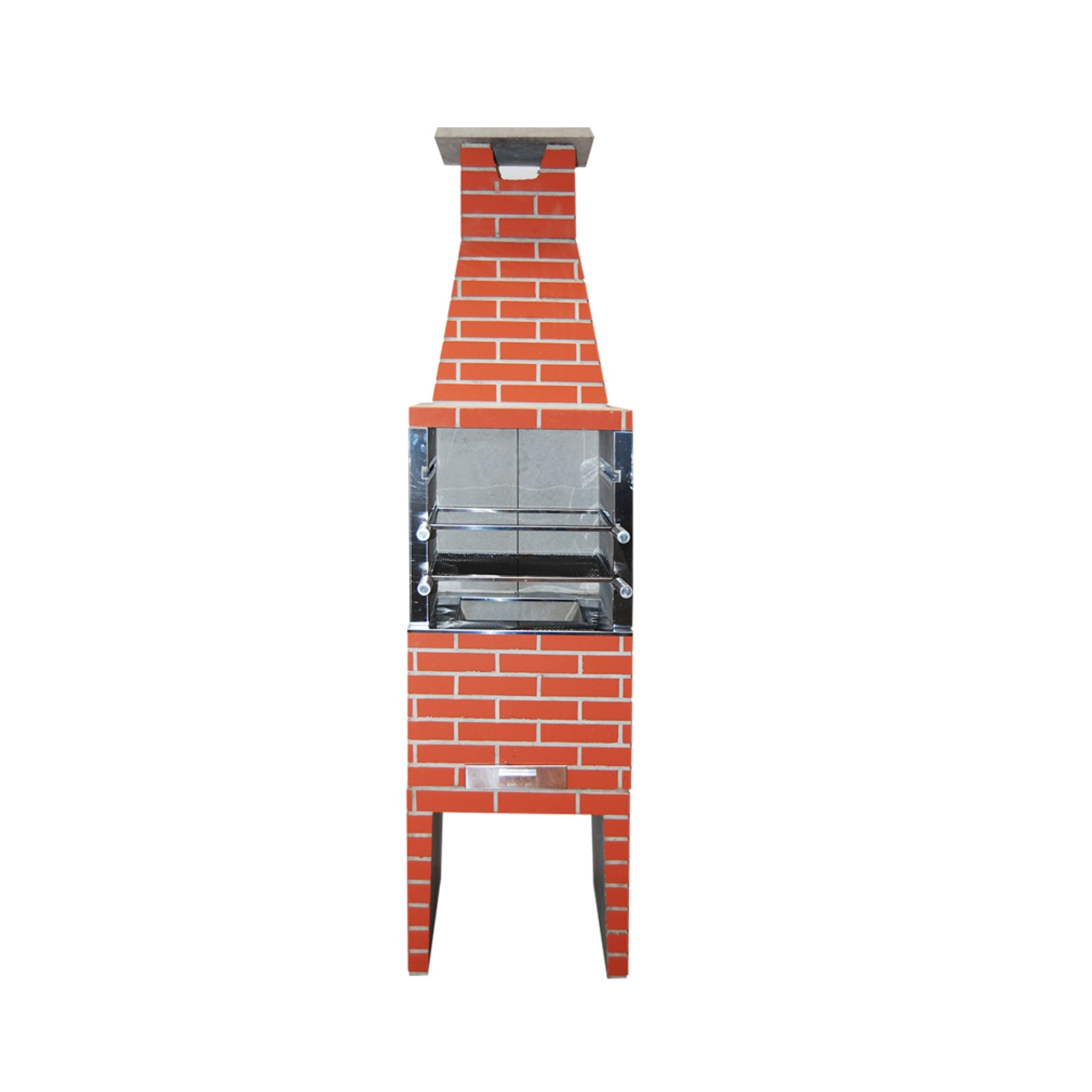 Churrasqueira Concreto Refratário Estilo 55cm Cerâmica 20 peças Atacadão Lazer