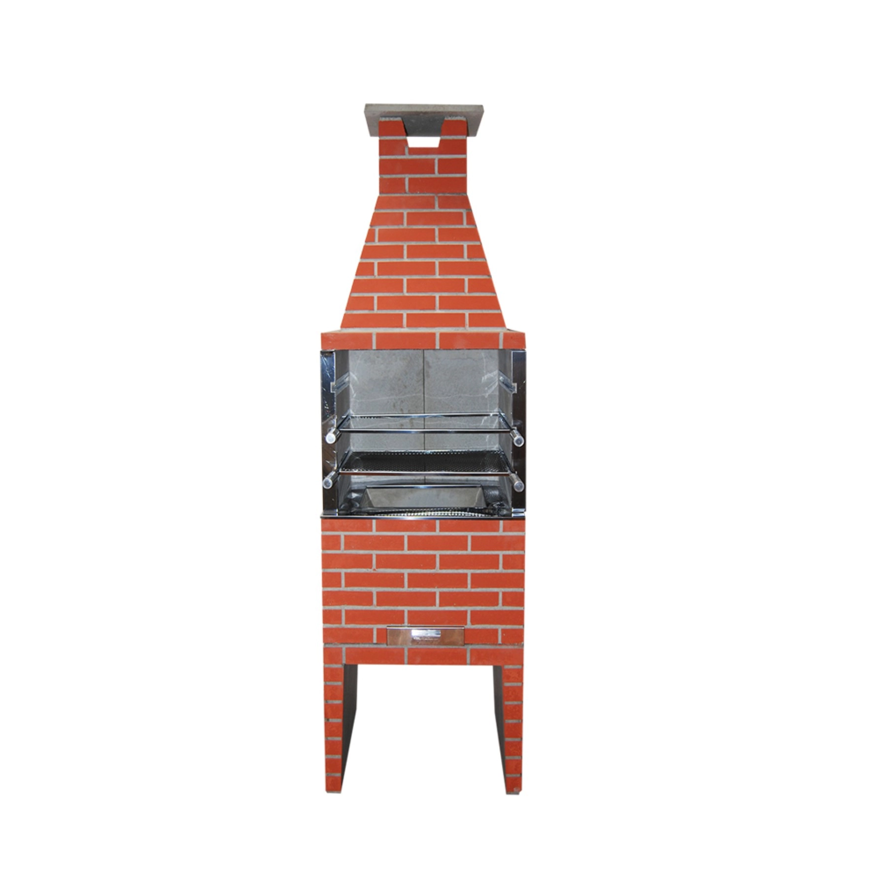 Churrasqueira Concreto Refratário Estilo 65cm Cerâmica 20 peças Atacadão Lazer