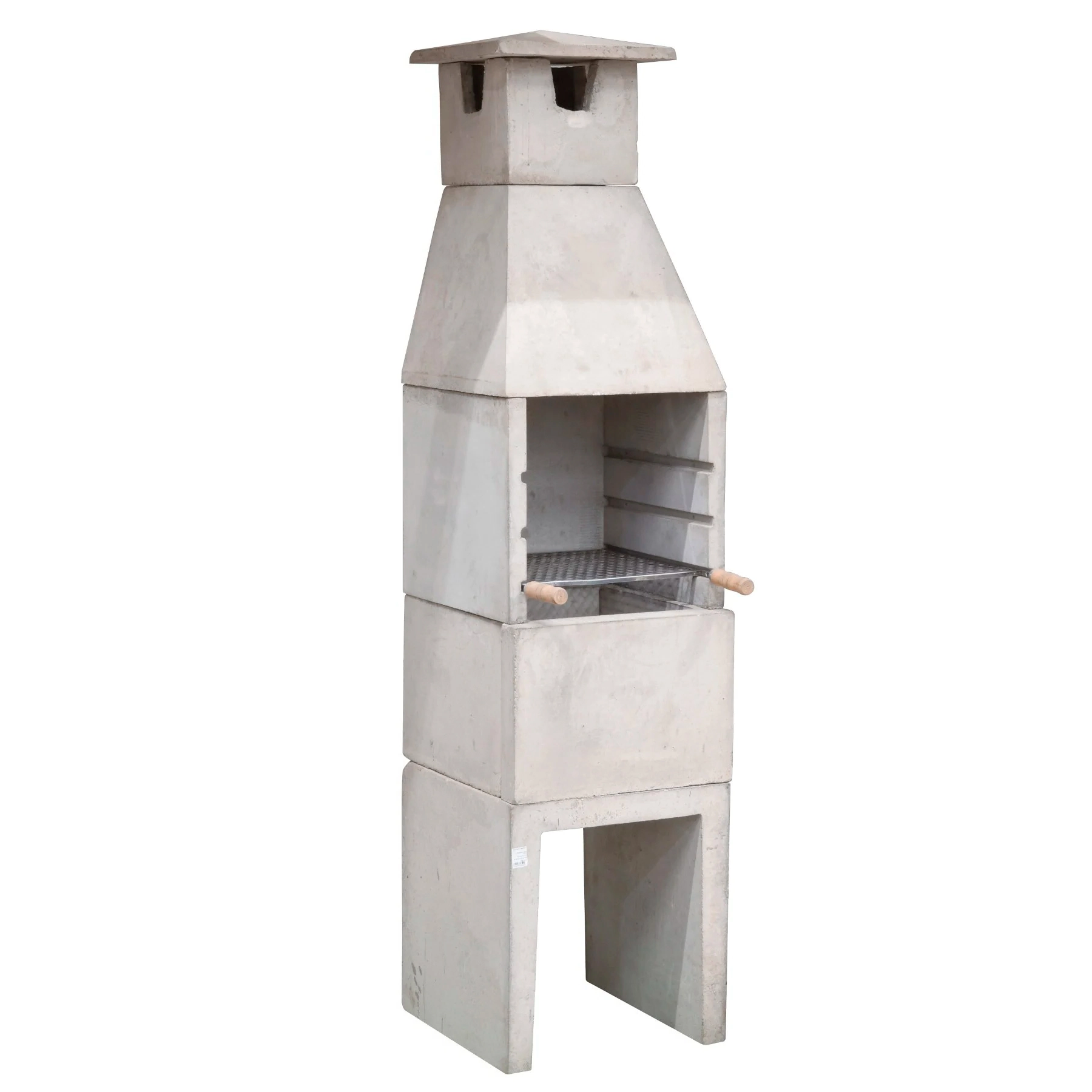 Churrasqueira Concreto Refratário Básica 50cm 10 peças Atacadão Lazer