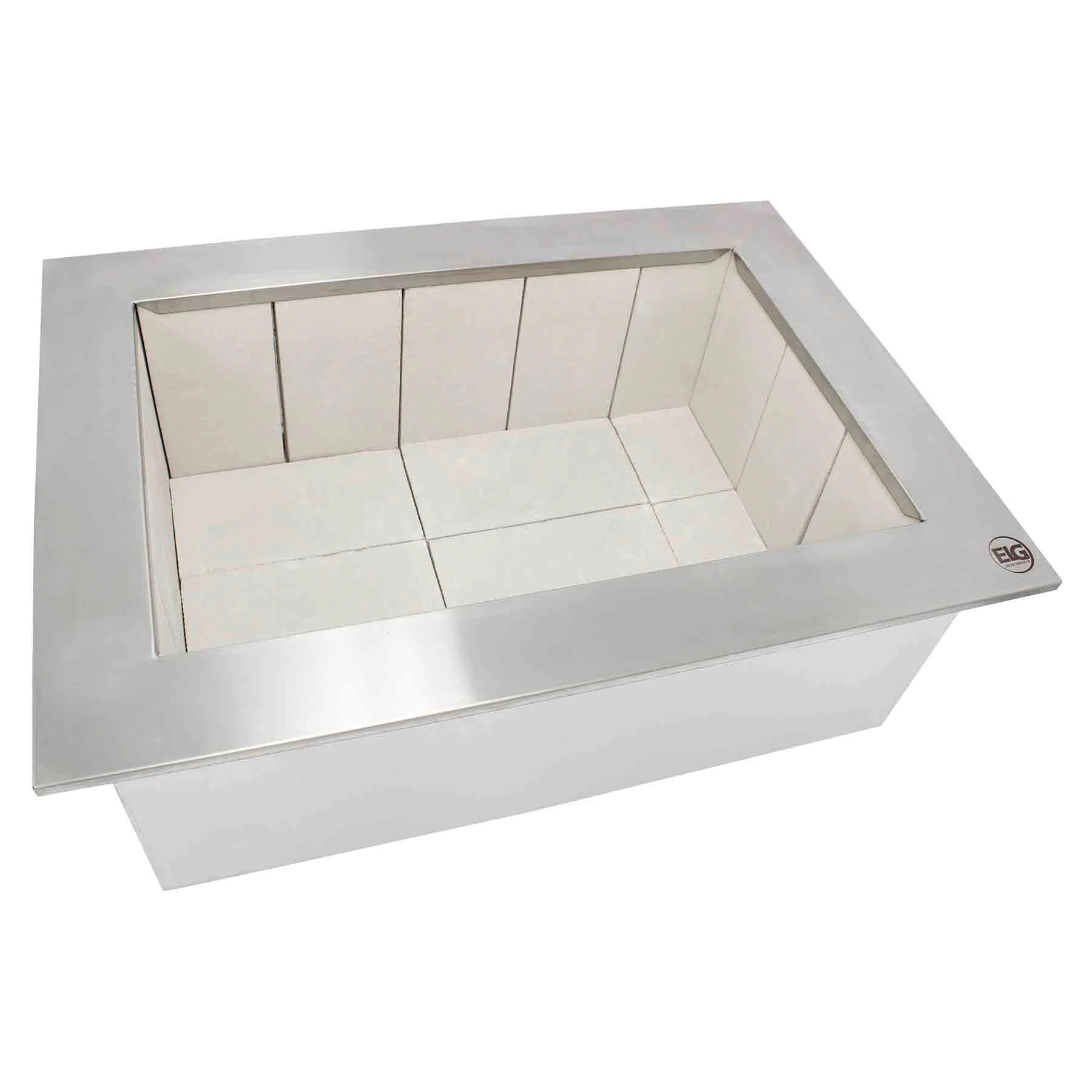 Braseiro em Aço Inox 75cm Revestido com Lã de Rocha e Placas Refratárias ELG Atacadão Lazer