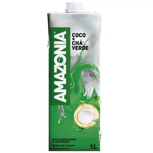 Agua Coco Tea Amazon Cha Verde 1lt