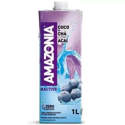 água De Coco Com Chá Com Açaí