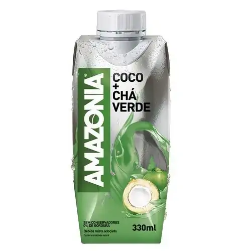 Agua De Coco Cha Verde 330ml Amazonia Viva