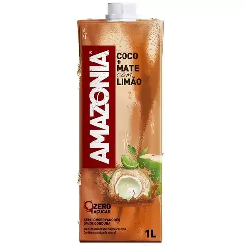 água De Coco Mate Com Limão 1l Amazonia Amazonia