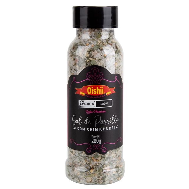 Sal De Parrilla Com Chimichurri Oishii Premium Frasco 280g