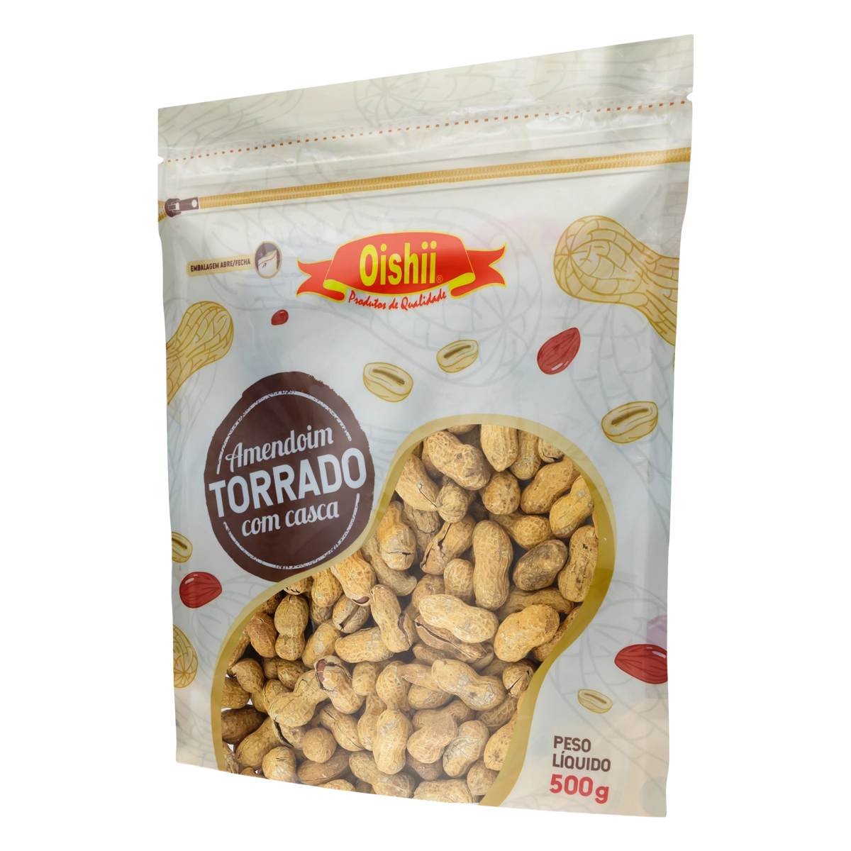 Amendoim Torrado Oishii Pouch 500g
