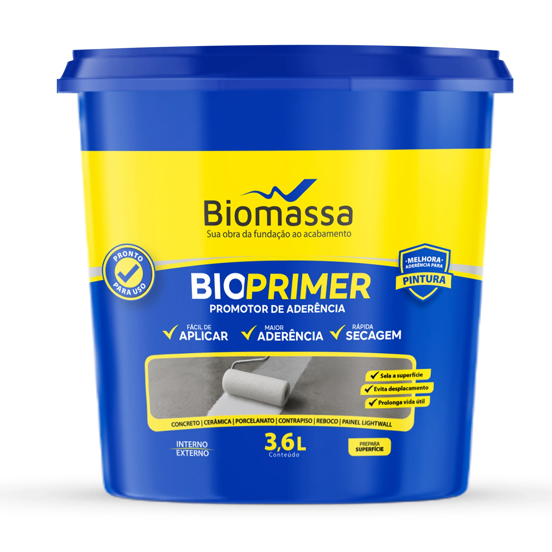 Preparador de Superfícies 3kg por Demão Promotor de Aderência Filme translúcido Biomassa do Brasil