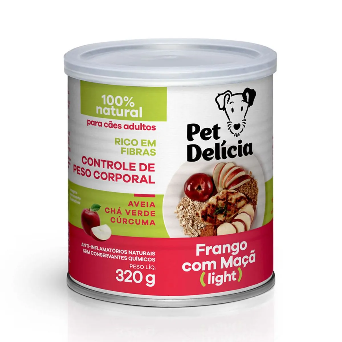 Alimento Úmido Pet Delícia Cães Fit Frango com Maçã 320g 320g