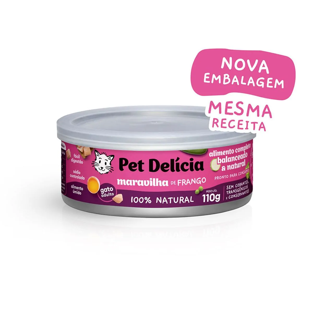 Alimento Úmido Pet Delícia Gatos Maravilha de Frango 110g