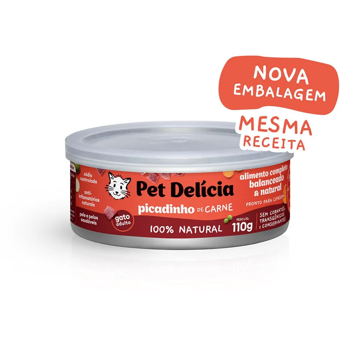 Alimento Úmido Pet Delícia Gatos Picadinho de Carne 110g