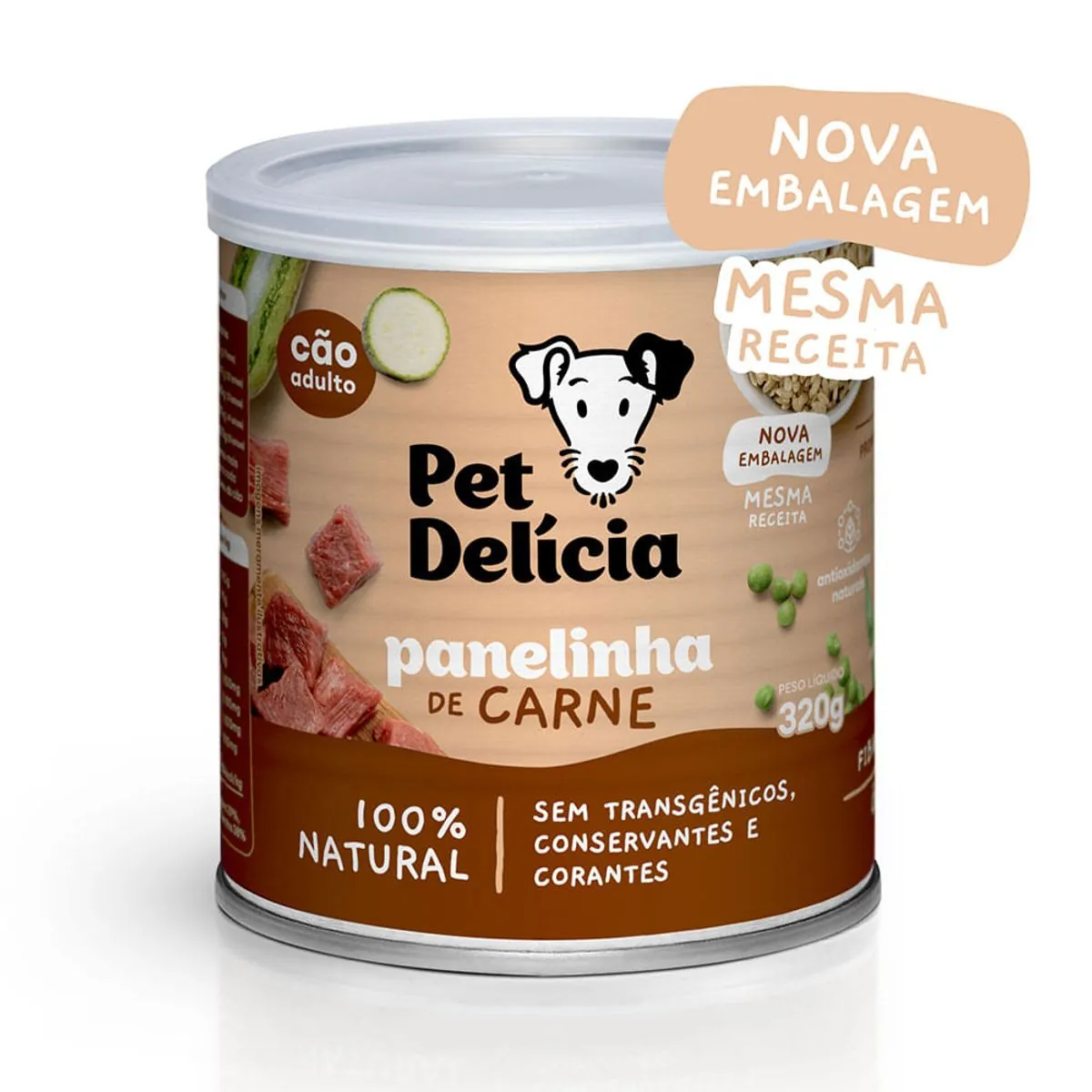 Alimento Úmido Pet Delícia Cães Panelinha de Carne 320g 320g