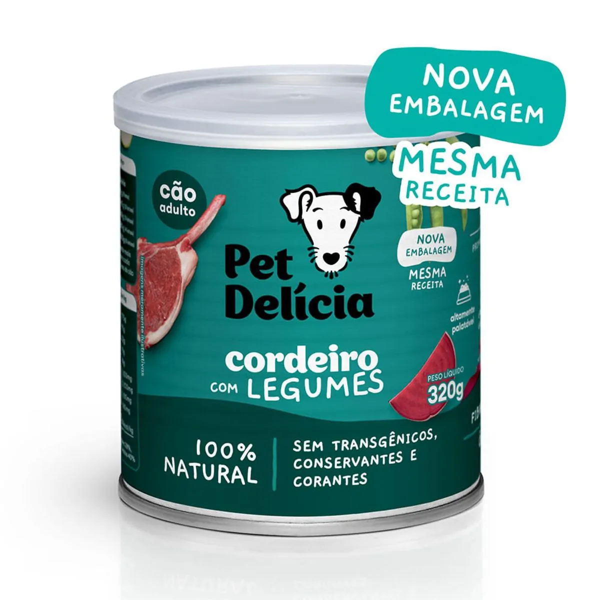 Pet Delicia Cao Cordeiro E Legumes 320g