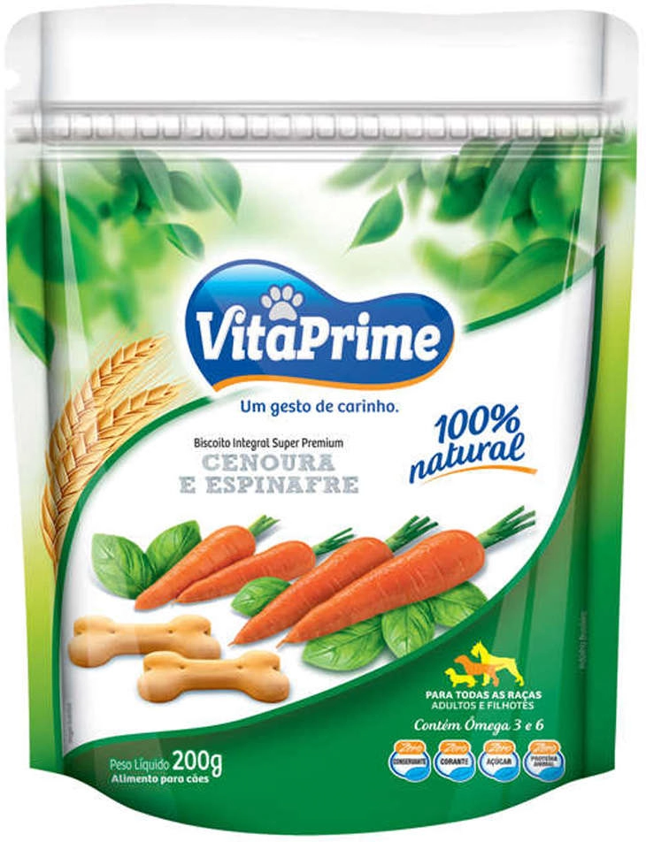 Biscoito Vita Supre Cenoura E Espinafre 200g