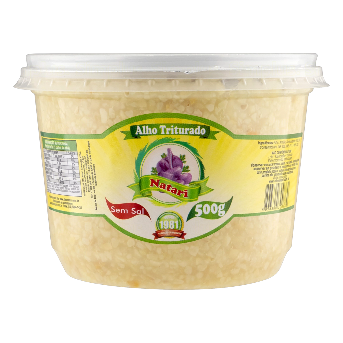 Alho Triturado Natari Pote 500g