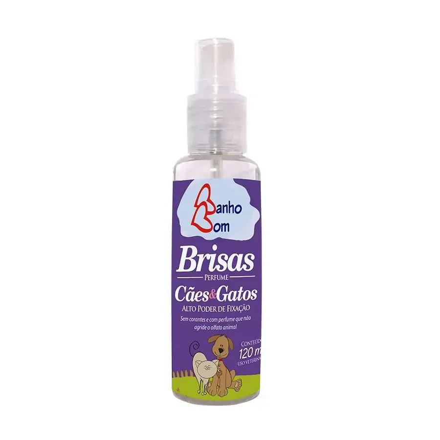 Perfume Banho Bom Brisas Para Cães E Gatos 120ml