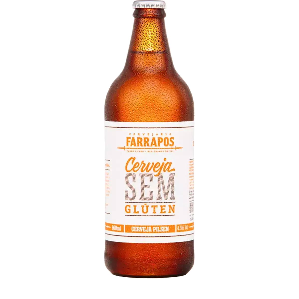 Cerveja FARRAPOS Sem Glúten 600ml